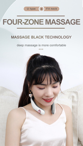 Masseur électrique pour le cou et les épaules, vibrations à basse fréquence, équipement de massage par acupuncture, masseur pour le dos et le cou avec fonction chauffante - Product Image 3