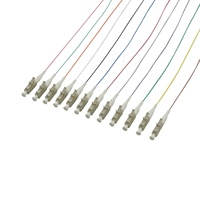 OEM 12 Core Fiber Optic Pigtail Singlemode G657A2 0.9Mm Tight Buffer LC UPC for FTTX Network