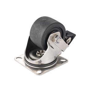 Möbel-Lenkrad 300/500/600kg Schwarzer Nylon-Lenk rolle mit geringer Schwerkraft und Doppel bremse/Drehgelenk - Product Image 5