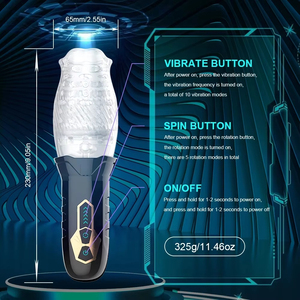 Gobelet de Masturbation Automatique pour Hommes, Rotation, Silicone, Vagin Vibrant, Jouet Sexuel Érotique pour Hommes, Masturbateur, <span class=keywords><strong>Machine</strong></span> à <span class=keywords><strong>Fellation</strong></span> - Product Image 2