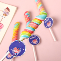 Sucette spirale multicolore torsadée 17g en forme de vague, bonbons durs fruités en gros