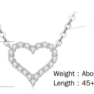 Fashion Eco-friendly Copper 14K Gold Plated Hollow Out Design Jewelry Micro Pave 1.5MM VVS GRA Moissanite Heart <b>Locket</b> Necklace - Product Image 6