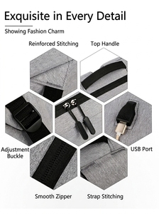 Zaino <span class=keywords><strong>per</strong></span> Laptop da Lavoro all'Ingrosso con Ricarica USB, Grande Capacità, 16 Pollici, Impermeabile, Borsa <span class=keywords><strong>per</strong></span> Scuola e Pendolari, Multicolore - Product Image 5