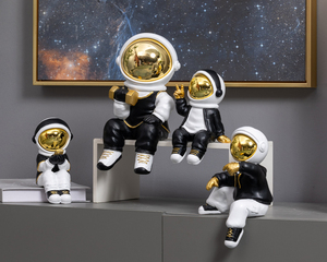 Hip Hop <span class=keywords><strong>Astronaut</strong></span> Statue Tisch Ornamente Kreative Raumfahrer Geburtstags feier Dekorationen - Product Image 2