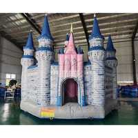 Château gonflable commercial en PVC pour enfants, thème Princesse des contes de fées, grande structure de jeux pour mariages, parcs d'attractions et locations de fêtes