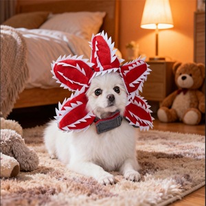 Chapeau en forme de plante carnivore pour chats et chiens, couvre-chef en polyester SML, motif animal, costume décoratif pour animaux de compagnie - Product Image 2