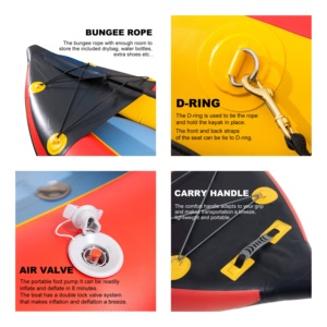 Equipo de entretenimiento de agua barato, bote inflable de pesca, Kayak, canoa con paleta, nuevo diseño - Product Image 4