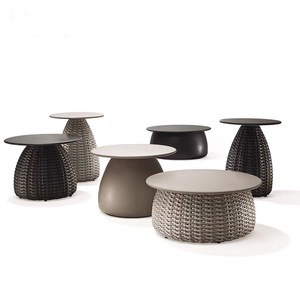 Modern Weather-resistant steel <b>Outdoor</b> <b>Side</b> <b>Table</b> Set for Hotel Garden Poolside Villa hotel Patio Use dining <b>table</b> - Product Image 2