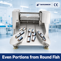 Exportation de Poisson Découpeuse de Poisson en Darnes Acier Inoxydable 304 Entraînement par Réducteur pour Saumon Morceaux