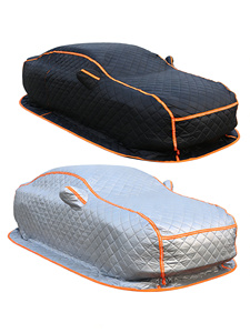Housse de voiture anti-grêle épaissie pour Nissan Patrol Y62 2010-2021, convient à toutes les saisons, design simple, housse de voiture, argent/noir - Product Image 3