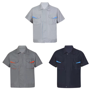 Hi Vis 85% poliéster 15% algodón dos tonos ropa <span class=keywords><strong>de</strong></span> trabajo uniforme Motor mecánico fábrica <span class=keywords><strong>taller</strong></span> planta <span class=keywords><strong>de</strong></span> acero camisas <span class=keywords><strong>de</strong></span> trabajo <span class=keywords><strong>de</strong></span> manga corta - Product Image 3
