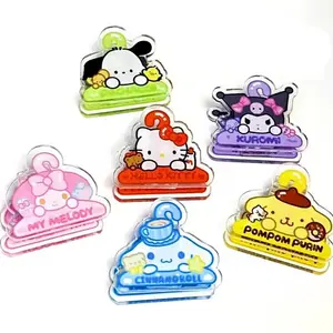 Ruunjoy Sanrio reading series cartoon anime mymelody Cinnamoroll Kittyca acrylic double-sided PP clip folder multi-function clip