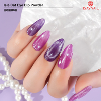 Poudre à Tremper Effet Scintillant Estival pour Ongles – Couleurs Bonbon Longue Durée, Poudre Magnétique Effet Œil de Chat