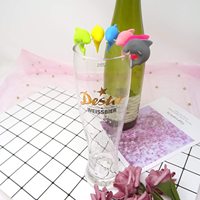 Marqueurs de verres en silicone de qualité alimentaire, design requin mignon, écologiques, accessoires de bar, couleurs modernes personnalisables, usage promotionnel