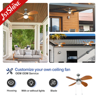 Ventilateur de plafond 1stshine de style luxueux, de qualité supérieure, écologique, de qualité commerciale, personnalisable, à grand débit d'air, longue durée de vie, avec éclairage LED