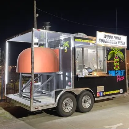 Rimorchio cinese leggero dell'alimento del Mini camion dello spuntino del forno piccolo con il bagno