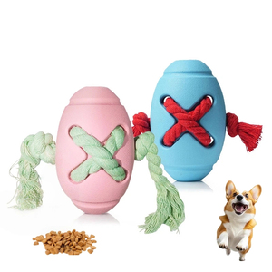 Juguete para perros con cuerda de tira y afloja-Dispensador interactivo de golosinas de goma natural para perros medianos Juego de escondite - Product Image 1