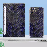 FONLYU 3D Timsah Desenli Dekoratif Çıkartmalar Cep Telefonu Film Kesme Makinesi Cep Telefonu Arka Kapak Koruyucu Cilt