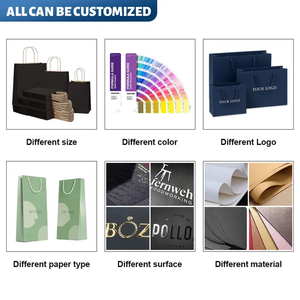 Bolsas de Papel con Estampado en Caliente de la Serie Profesional, Bolsas de Papel con Logotipo Personalizado, Bolsas de Papel para Empacar Ropa con Asas - Product Image 4