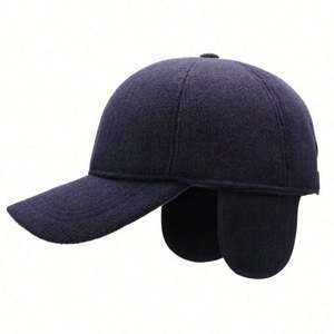 Casquette de baseball chaude d'hiver, résistante au froid, doublure en polaire, protection des oreilles, casquette de baseball en coton épais pour hommes - Product Image 1