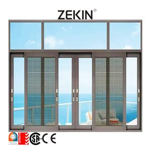 Fenêtre de chambre à coucher personnalisable ZEKIN Fenêtres coulissantes en aluminium au design moderne avec revêtement à faible émissivité Verre feuilleté Isolation thermique - Product Image 1