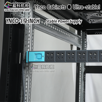 YNCO 42U 19 pouces armoire réseau en métal en acier bleu taille 600*1000 avec porte en verre support de serveur de centre de données ordinateur de Stock utilisé