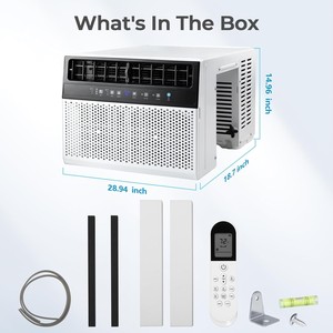 เครื่องปรับอากาศแบบติดหน้าต่างรูปตัวยู ขายส่ง ขนาด 10,000 BTU 120V เงียบพิเศษ ทำความเย็นได้ถึง 550 ตร.ฟุต ประหยัดพลังงาน CEER 10.9 สำหรับใช้ในครัวเรือน มาตรฐานสหรัฐอเมริกา - Product Image 4