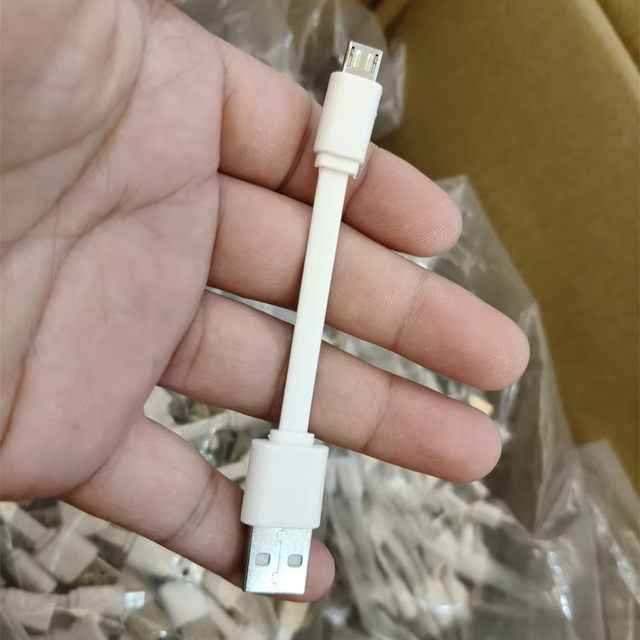 Factory Wholesale 10cm Micro USB Charging Cable PVC Material Tinned Copper Conductor Computer Printer Barcode Scanner Earphone