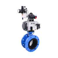 Vanne papillon populaire DN50-DN800 à ouverture rapide et à fermeture pour l'eau avec dispositif pneumatique pour un contrôle de régulation facile