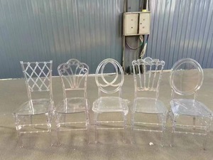 Respaldo de alta calidad Hotel Banquete Fiesta Evento <span class=keywords><strong>Resina</strong></span> transparente Cristal Boda Acrílico Silla de plástico transparente - Product Image 6