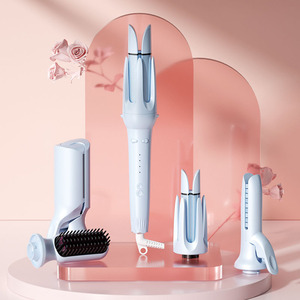 Fer à boucler automatique 5 en 1, styler ionique pour cheveux avec ions négatifs pour grandes boucles, usage domestique, couleur rose - Product Image 2