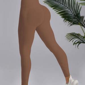 Conjuntos de Yoga para Mujer, Ropa Deportiva de Cintura Alta con Textura Acanalada, Leggings de Yoga para Correr y Hacer Ejercicio - Product Image 4