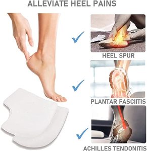 Semelles intérieures de sport en <span class=keywords><strong>silicone</strong></span> TPR anti-fissures, coussinets de talon en gel hydratant pour les pieds, doux et flexibles, écologiques - Product Image 5