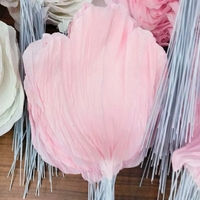 Yopin-2800 Pétales de fleurs de décoration de mariage, pétales de fleurs artificielles géantes en papier crépon faits à la main