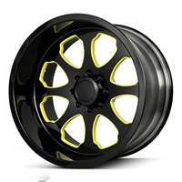 Jantes en alliage forgé personnalisées 24X14 26X14 26X16 8x6.5 8x180 à déport profond polies avec enjoliveurs flottants pour Toyota Tundra RAM 1500
