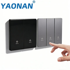 Interruttore Smart per Tende con Pannello Touch Graffiti, 3 Vie, 10A, Vetro, 220V, IP20 Impermeabile, Zigbee Wi-Fi, per Casa <span class=keywords><strong>e</strong></span> Hotel - Product Image 3