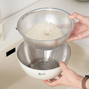 Passoire en acier inoxydable 304 Senhighpai avec graduations pour le lavage du riz et l'égouttage des légumes, plusieurs tailles - Product Image 1