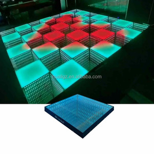Panel lantai dansa <span class=keywords><strong>LED</strong></span> cermin 3D 50*50cm, lampu bata menyala magnetik pasokan pabrik untuk panggung pesta pernikahan - Product Image 6