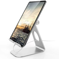 Support de tablette en alliage d'aluminium de qualité supérieure réglable Design antidérapant Compatible Pad pour Samsung Tablettes Téléphone portable