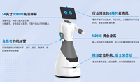 Robot de réception MiCity Lite, robot de bienvenue pour restaurant et salle d'exposition, dialogue vocal multilingue, robot de service intelligent