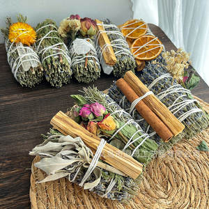 أعواد بخور طبيعية عضوية صديقة للبيئة من اللافندر والمريمية البيضاء والمريمية الزرقاء، حزمة عطرية للتنقية لجميع المواسم، بيع بالجملة - Product Image 2