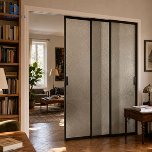 Système <span class=keywords><strong>de</strong></span> <span class=keywords><strong>porte</strong></span> <span class=keywords><strong>coulissante</strong></span> simple en verre moderne <span class=keywords><strong>de</strong></span> haute qualité, 8 pieds, pour cuisine et salon <span class=keywords><strong>de</strong></span> petite taille, 3/4 panneaux - Product Image 1
