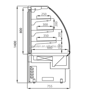 ตู้โชว์เค้กอุณหภูมิเดียวตู้เย็นกระจกเทมเปอร์สำหรับโชว์เค้ก - Product Image 5