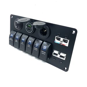 Flush Mount 3 Gang Rocker Switch Panel 50amp Grey <strong>Anderson</strong> <strong>Plug</strong> for Caravan Camper Boat Truck - Product Image 5