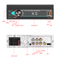 Reproductor MP5 para Auto Podofo de 7'', Radio de Auto Telescópica 1Din, Estéreo, Autoradio, Doble USB, Carga Rápida, Luces de Colores, BT, FM, EQ, Venta al por Mayor