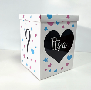 DAMAI Cajas de Regalo Sorpresa para Baby Shower de Niño o Niña, Artículos para Fiestas de Revelación de Género, Cubo Blanco para Adivinar, Caja de Globos - Product Image 3