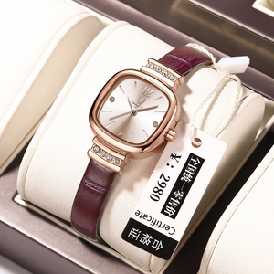 Reloj impermeable para mujer, reloj cuadrado pequeño, reloj de pulsera de cuarzo - Product Image 3