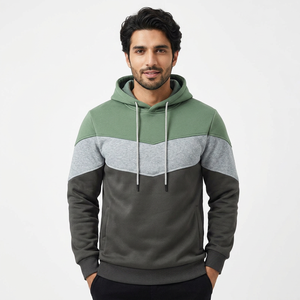 Vente en gros de sweats à capuche imprimés de haute qualité à prix bas, OEM ODM, marque de mode vintage américaine, sweat à capuche à empiècements pour homme - Product Image 1