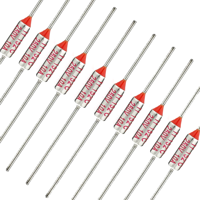 TF Thermal Fuse 10A 250V Temperature Thermal Fuse 152C 152 Celsius Degrees Thermal Cutoff Limiter Fuse