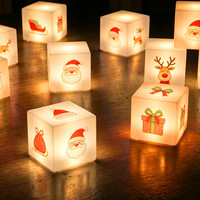 Lampes LED carrées personnalisées avec logo imprimé, éclairage RGB, pour Noël, Nouvel An, fêtes, décorations de Noël